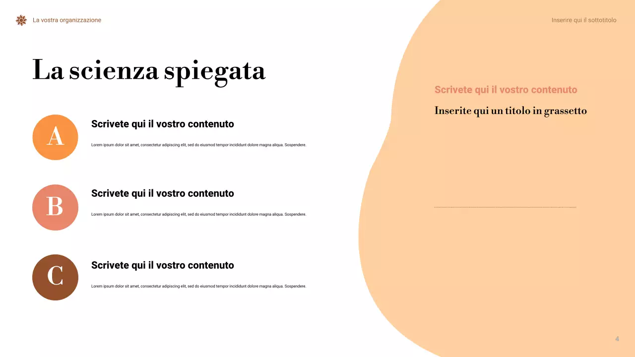 Presentazione Orange Minimal Climate Change