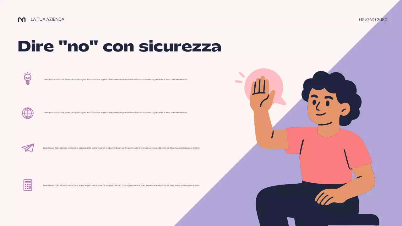 Presentazione della lezione sulla pressione dei pari astratta e colorata