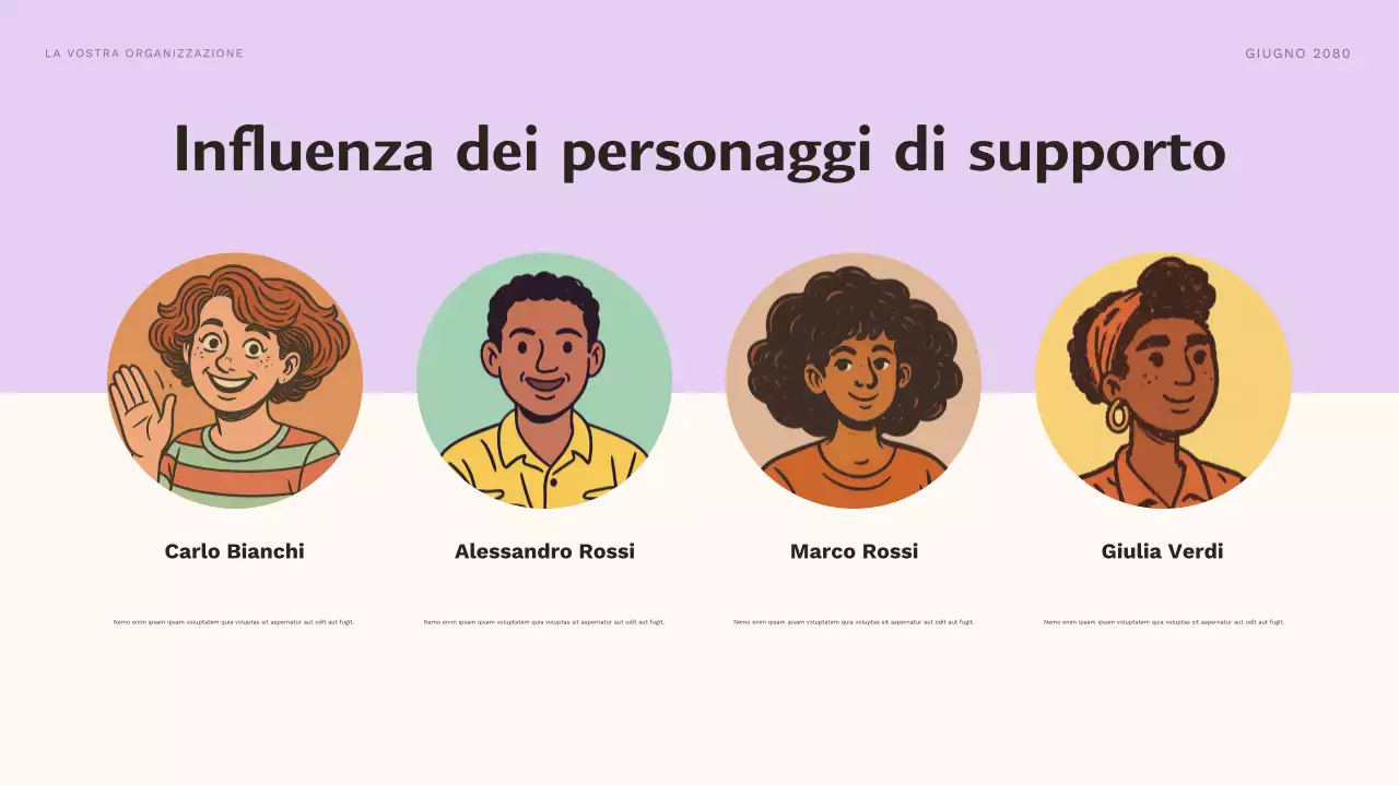 Presentazione del corso sul personaggio estetico viola