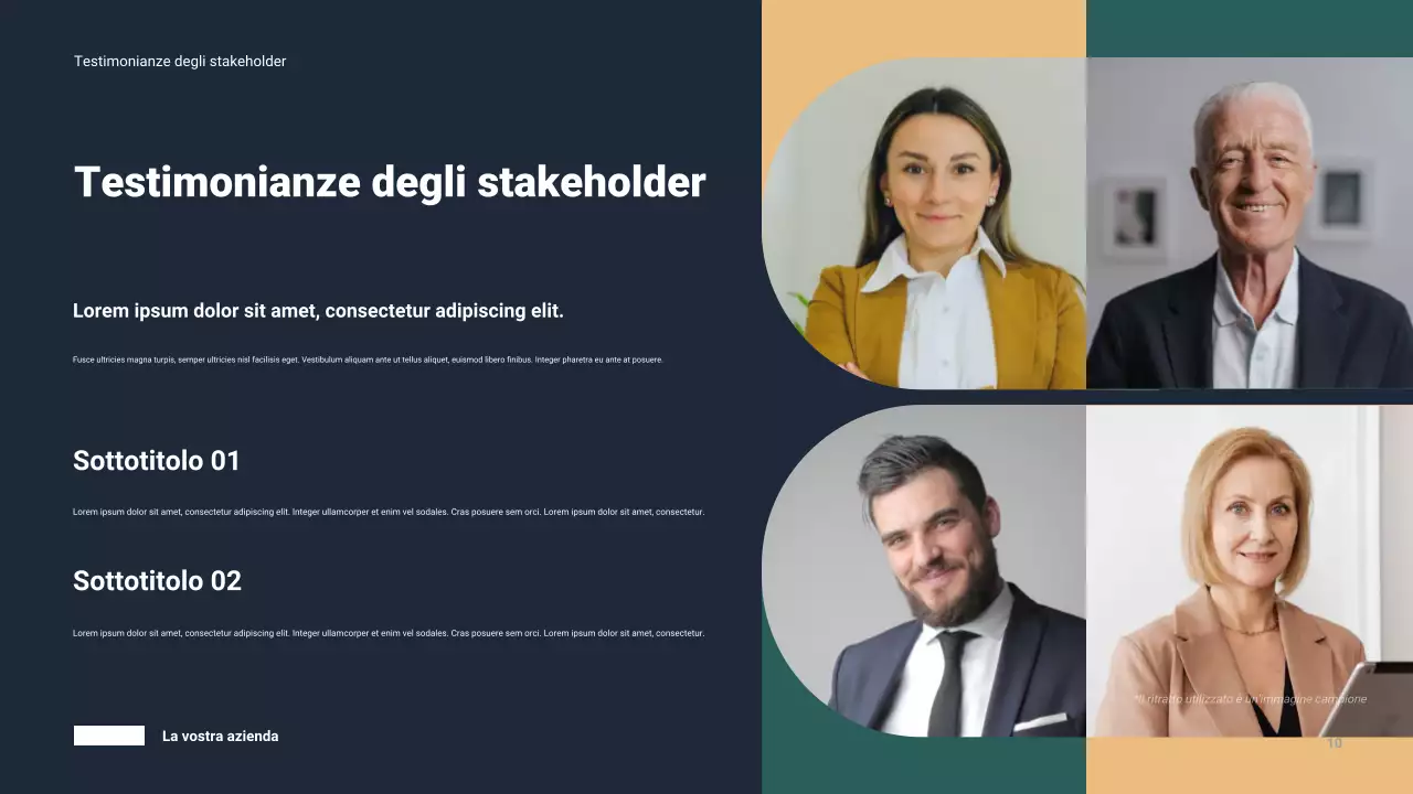 Presentazione aziendale moderna della Marina