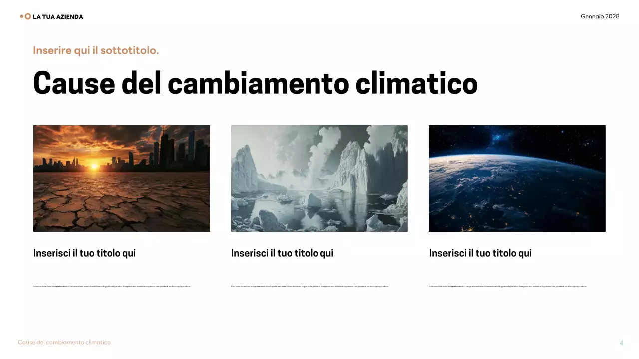Presentazione della conferenza sul clima moderno di Brown