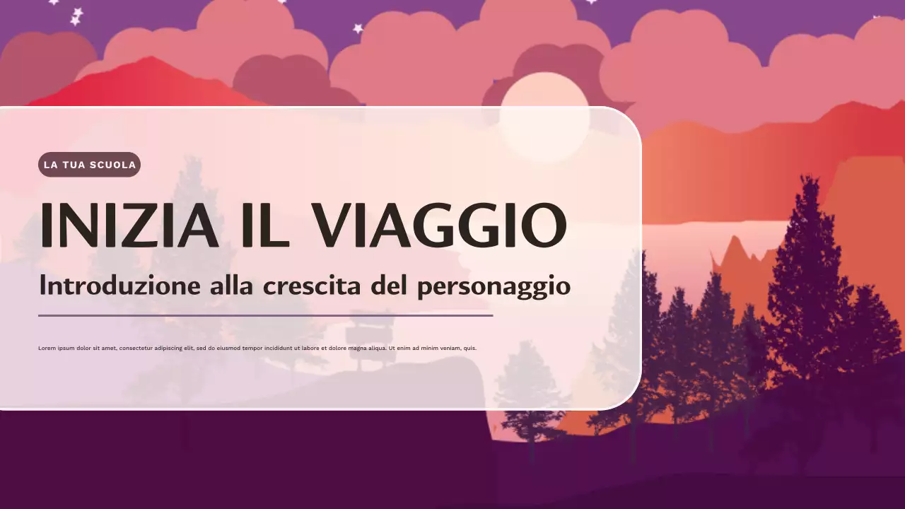 Presentazione del corso sul personaggio estetico viola