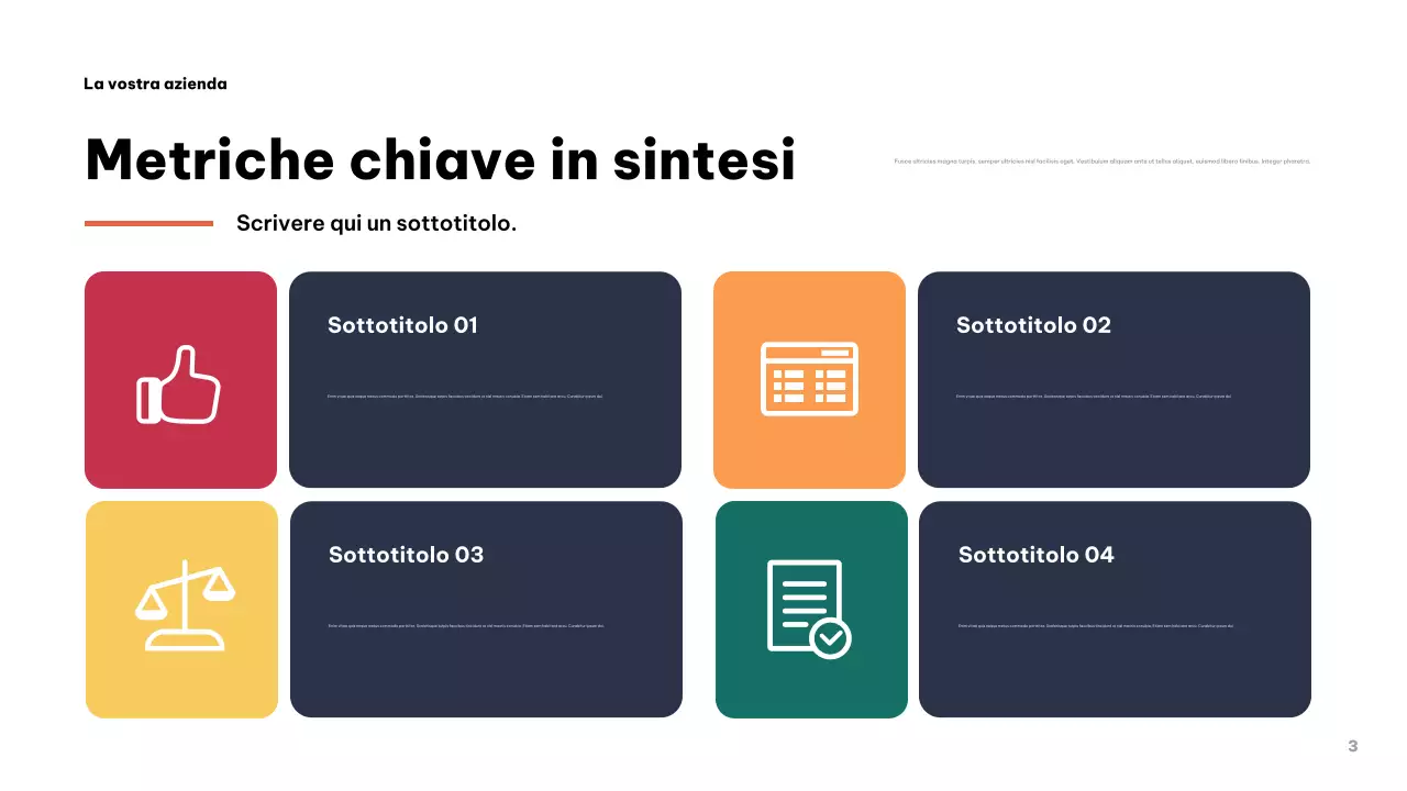 Presentazione aziendale moderna grigia