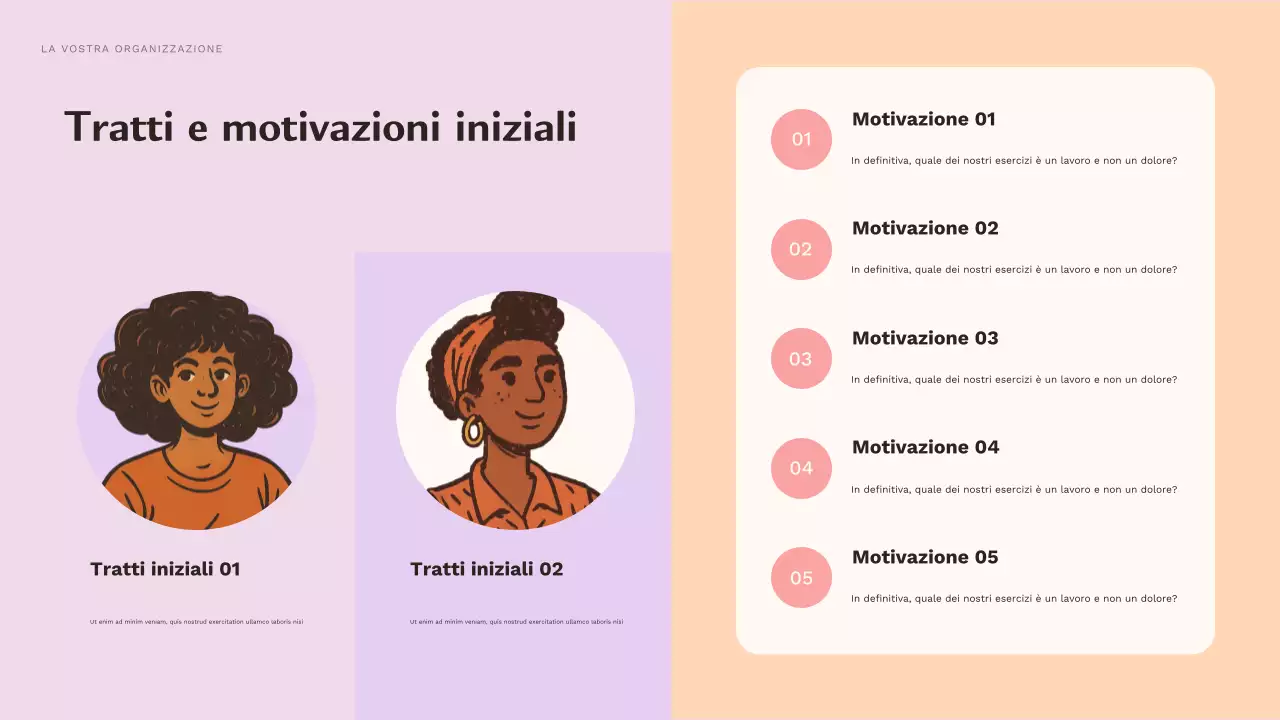 Presentazione del corso sul personaggio estetico viola