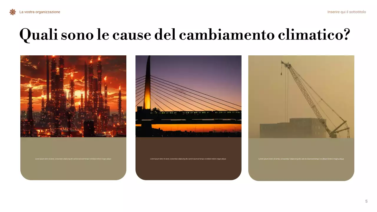 Presentazione Orange Minimal Climate Change