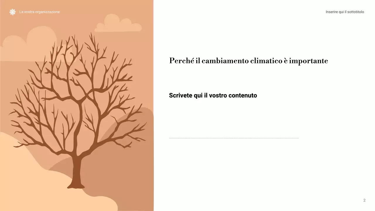 Presentazione Orange Minimal Climate Change