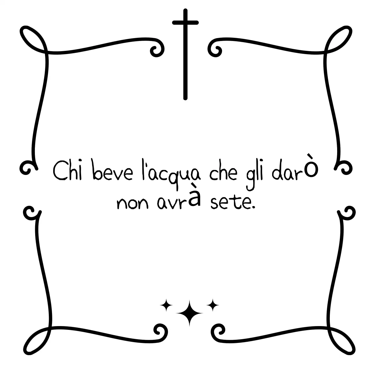 Frasi religiose classiche nere