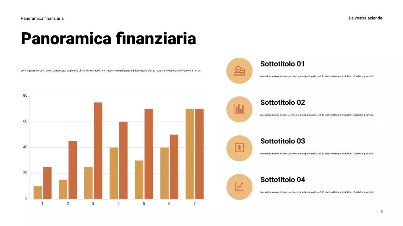 Presentazione aziendale moderna della Marina