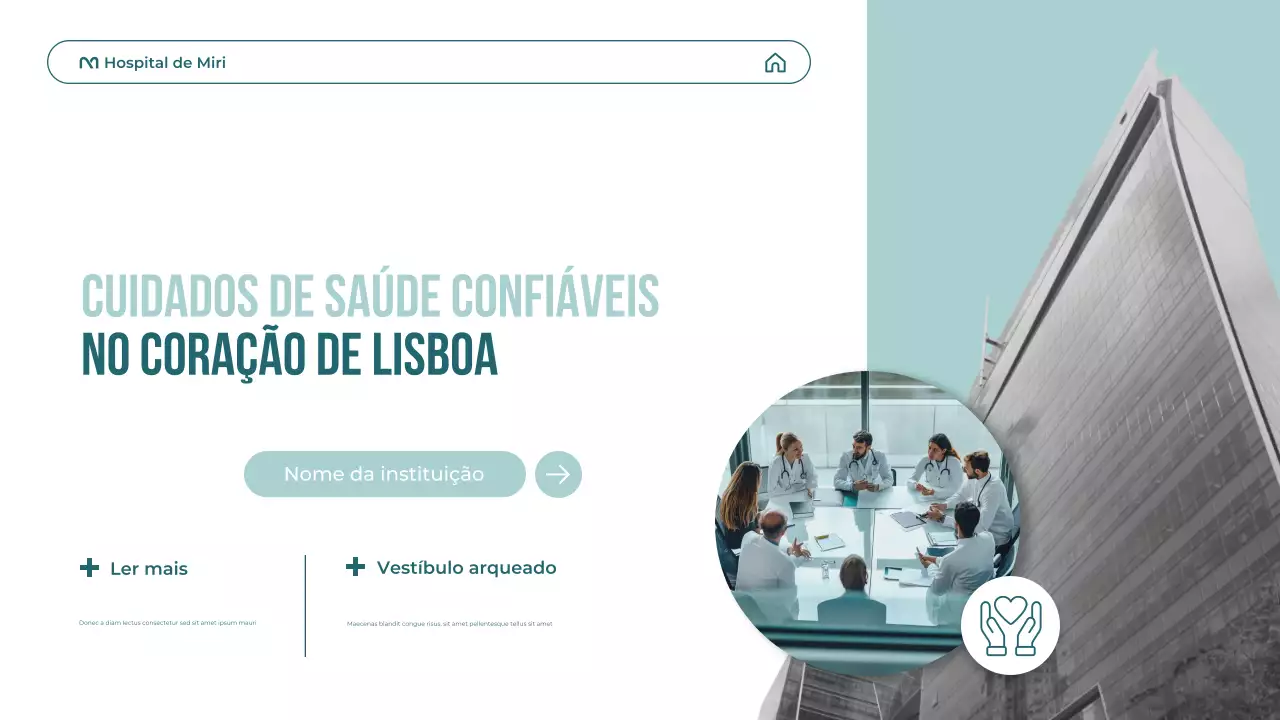 Apresentação Teal Modern Healthcare Promotion