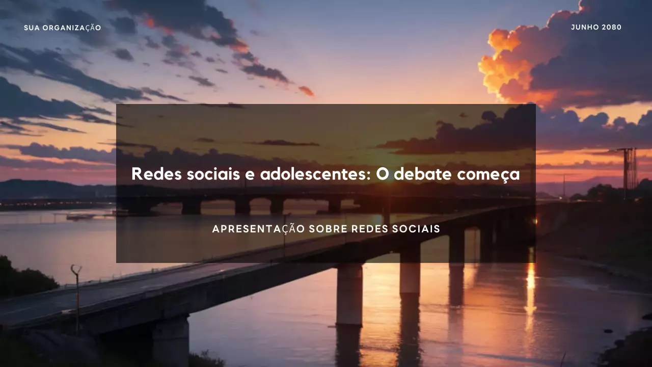 Apresentação de mídia social moderna em laranja