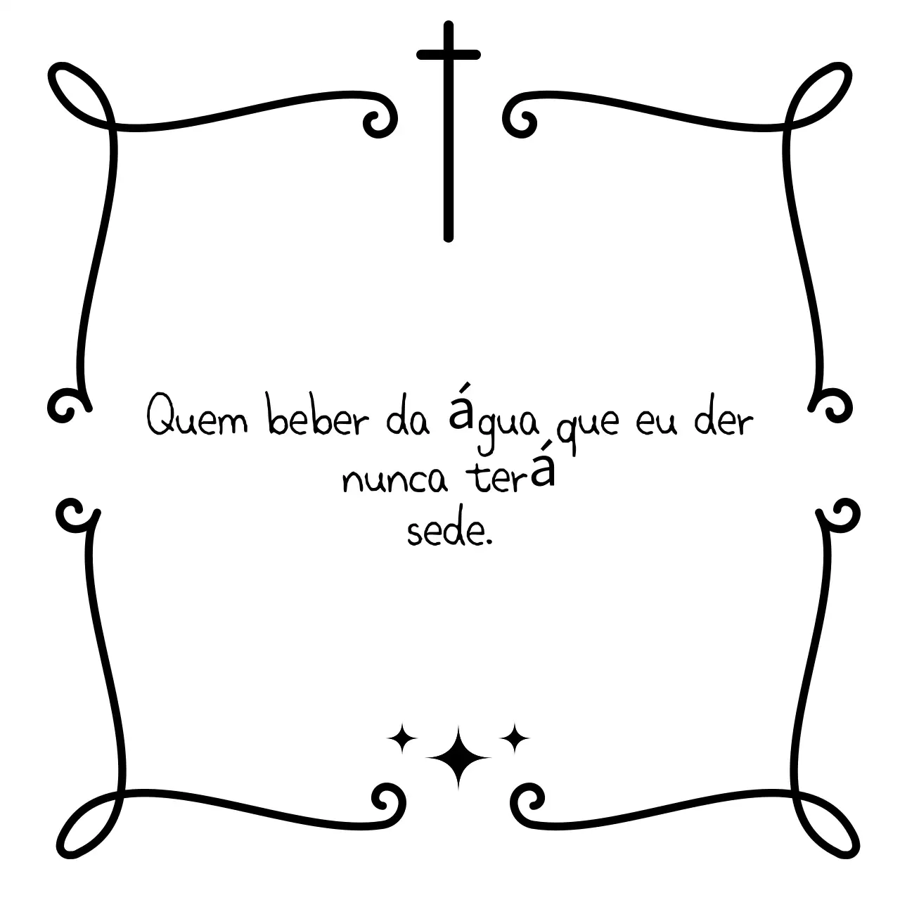Frases religiosas clássicas em preto