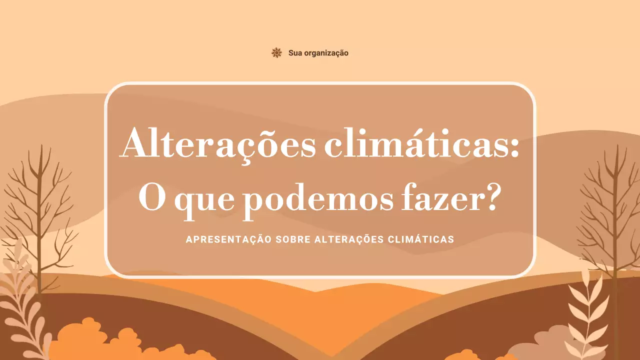 Apresentação sobre Mudanças Climáticas Mínimas em Laranja