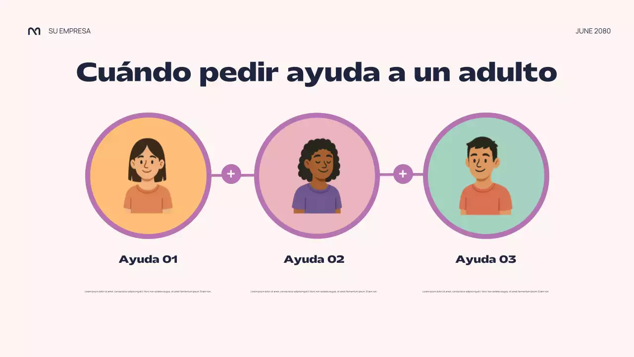 Presentación abstracta y colorida de una conferencia sobre la presión de grupo