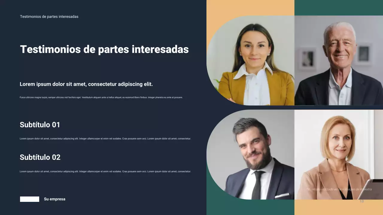 Presentación empresarial moderna de la Armada