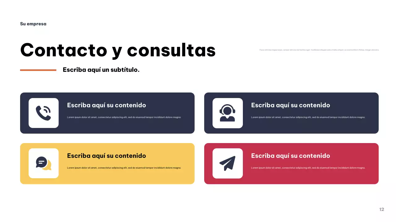 Presentación empresarial moderna en gris