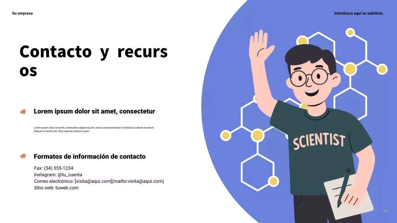 Presentación de ciencia moderna amarilla