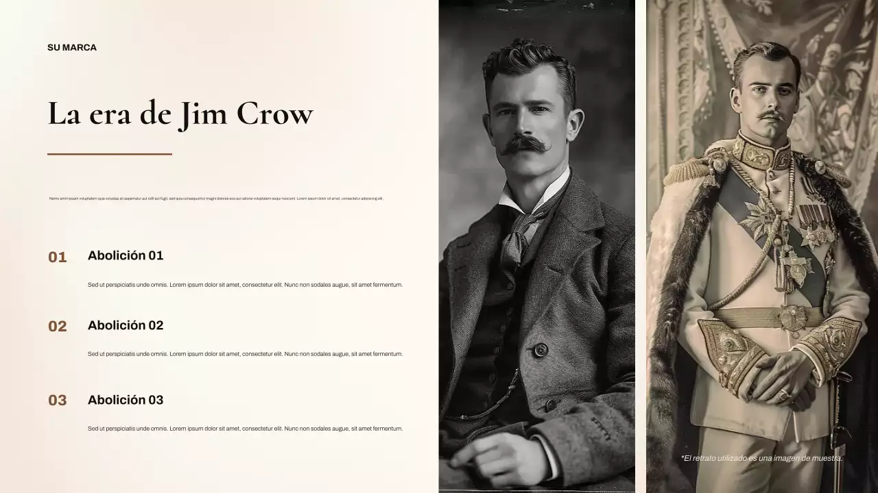 Presentación clásica de los derechos civiles de los negros