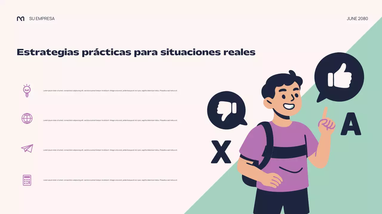 Presentación abstracta y colorida de una conferencia sobre la presión de grupo