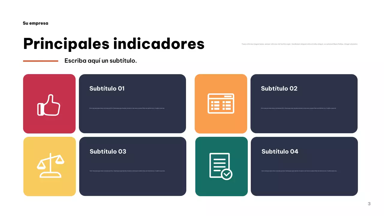 Presentación empresarial moderna en gris