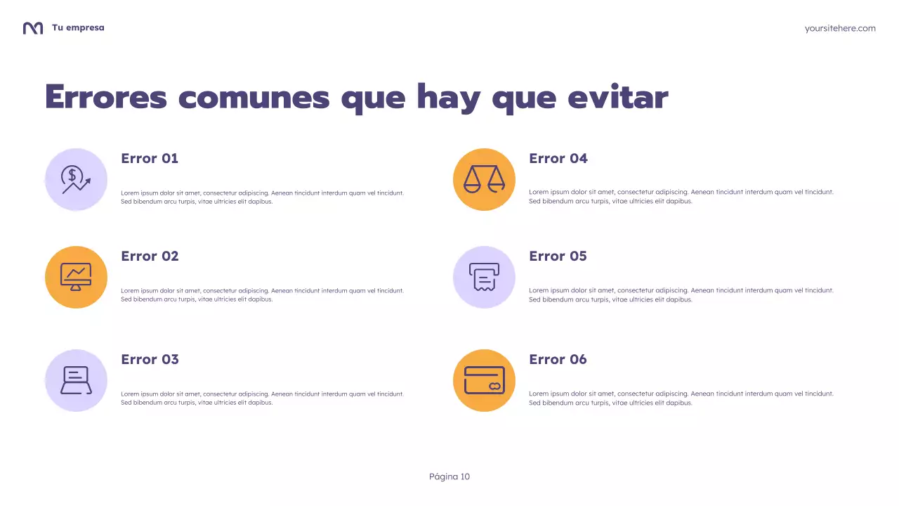 Presentación del curso de presupuesto con dibujos animados morados