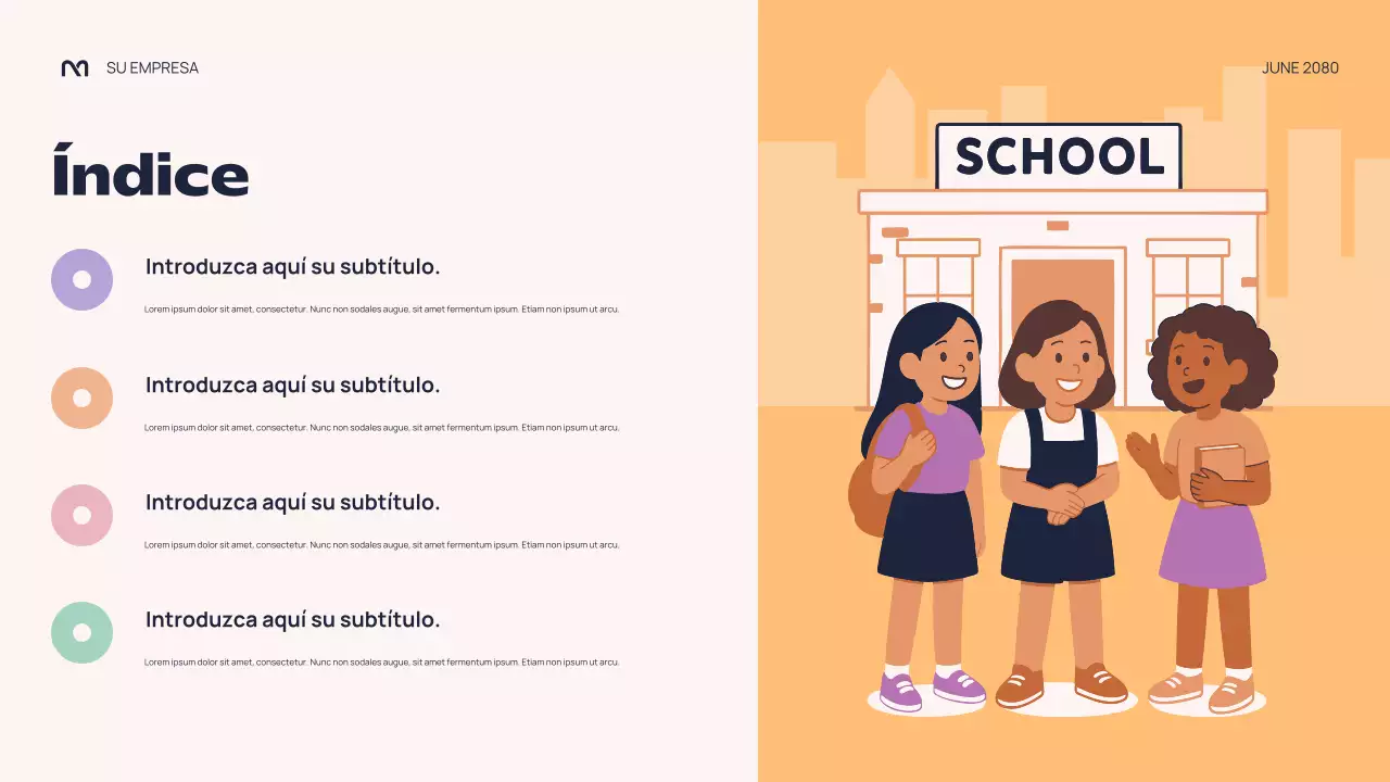 Presentación abstracta y colorida de una conferencia sobre la presión de grupo