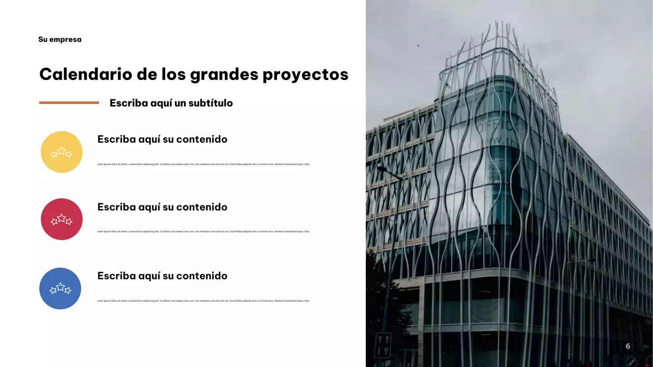 Presentación empresarial moderna en gris