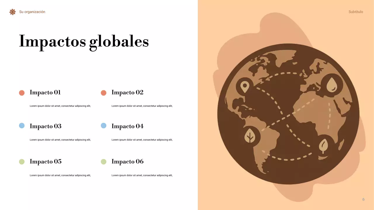 Presentación mínima naranja sobre el cambio climático