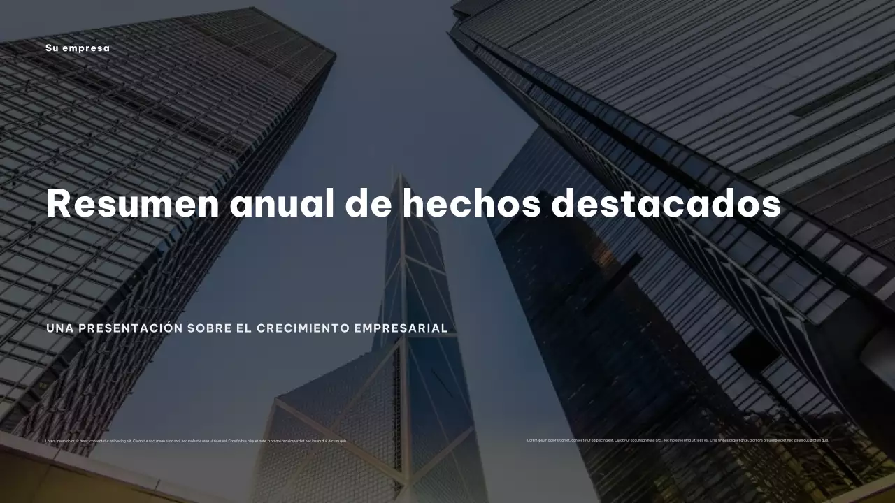 Presentación empresarial moderna en gris