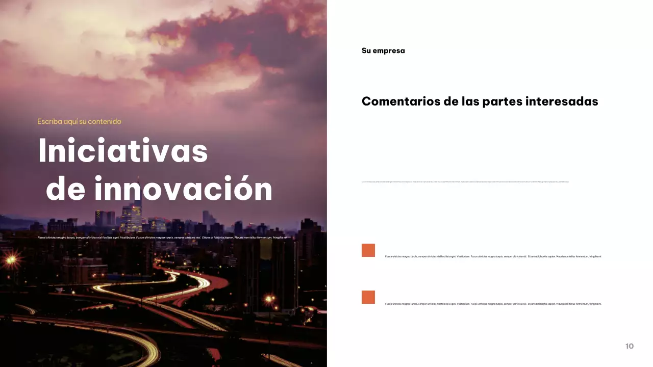 Presentación empresarial moderna en gris