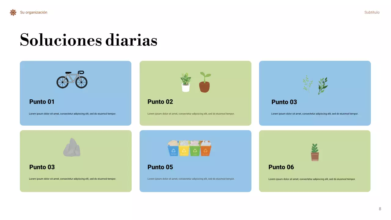 Presentación mínima naranja sobre el cambio climático