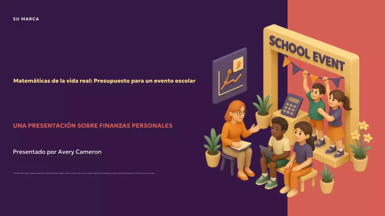 Presentación de finanzas modernas moradas