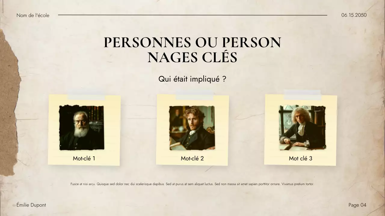 Présentation du guide de littérature historique beige vintage