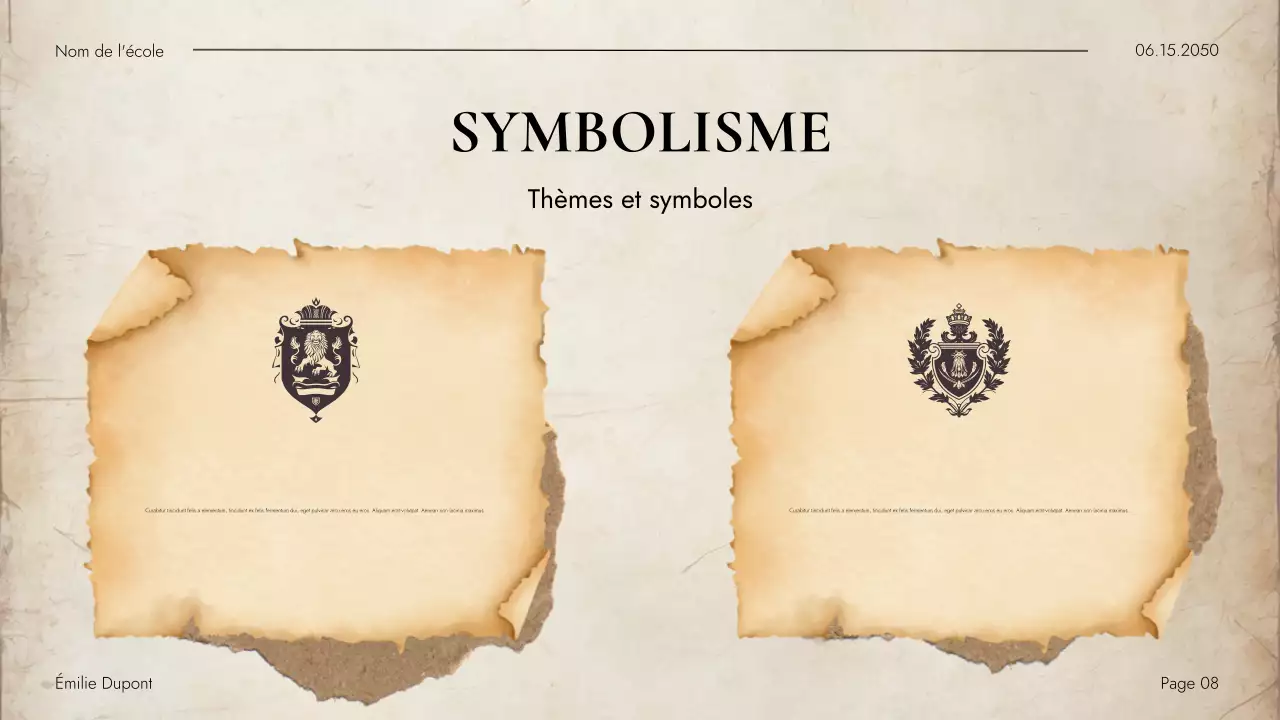 Présentation du guide de littérature historique beige vintage