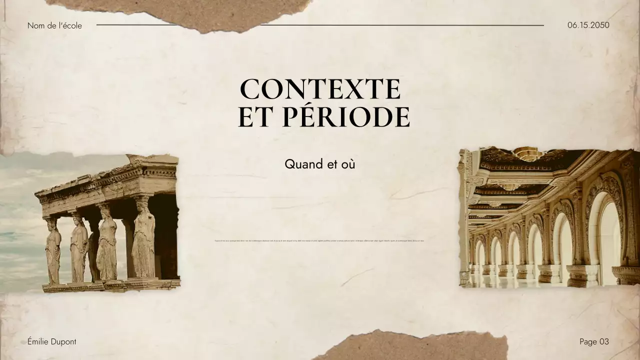 Présentation du guide de littérature historique beige vintage