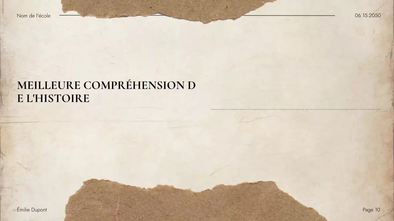 Présentation du guide de littérature historique beige vintage