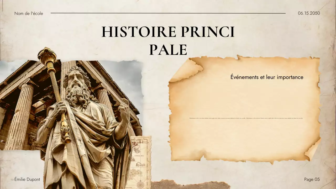 Présentation du guide de littérature historique beige vintage