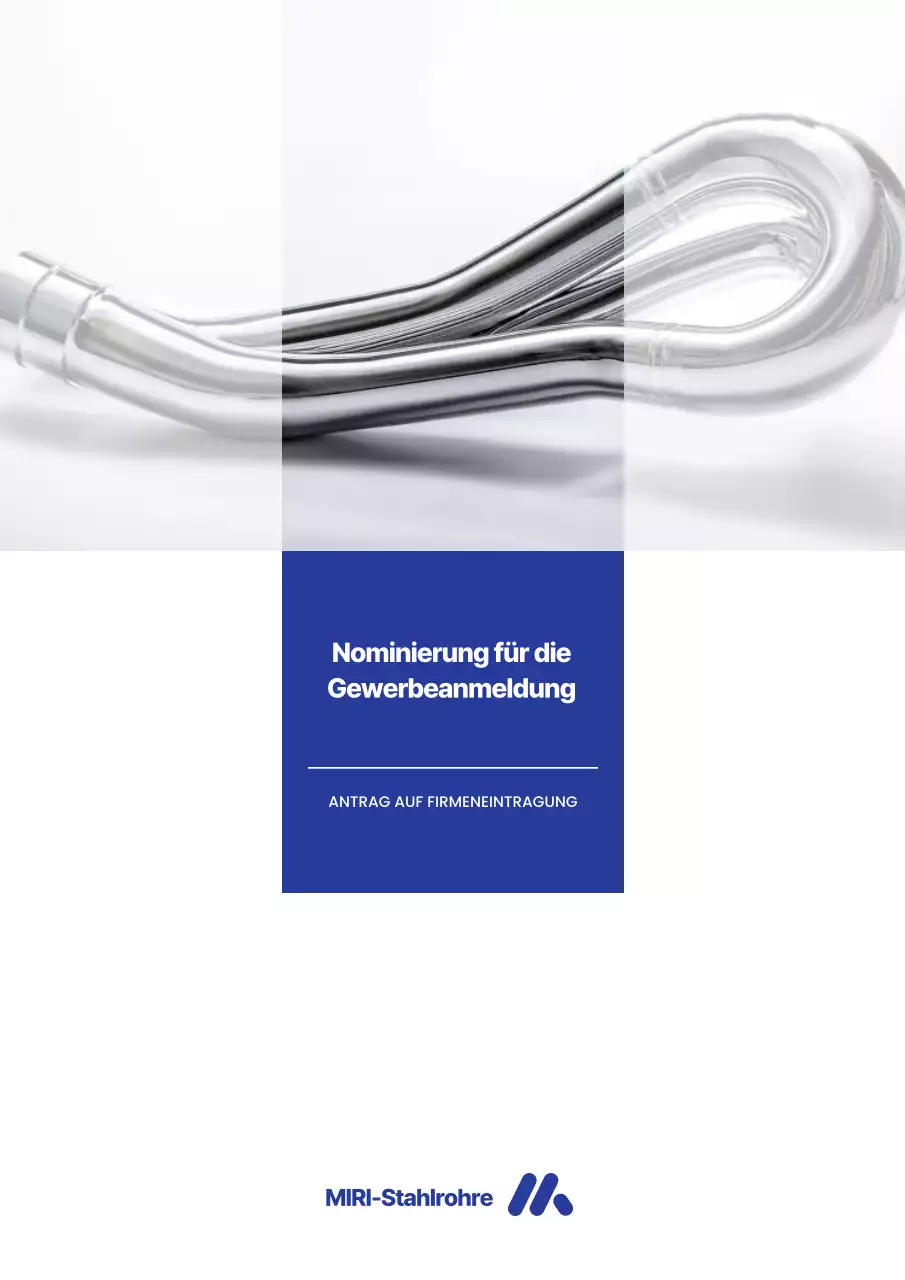 Blue Modern Business-Registrierungsleitfaden