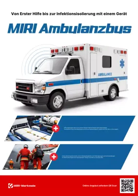 Rote moderne medizinische Spezialfahrzeugwerbung