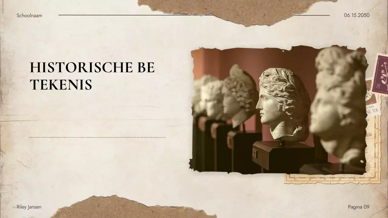 Beige Vintage Historische Literatuurgids Presentatie