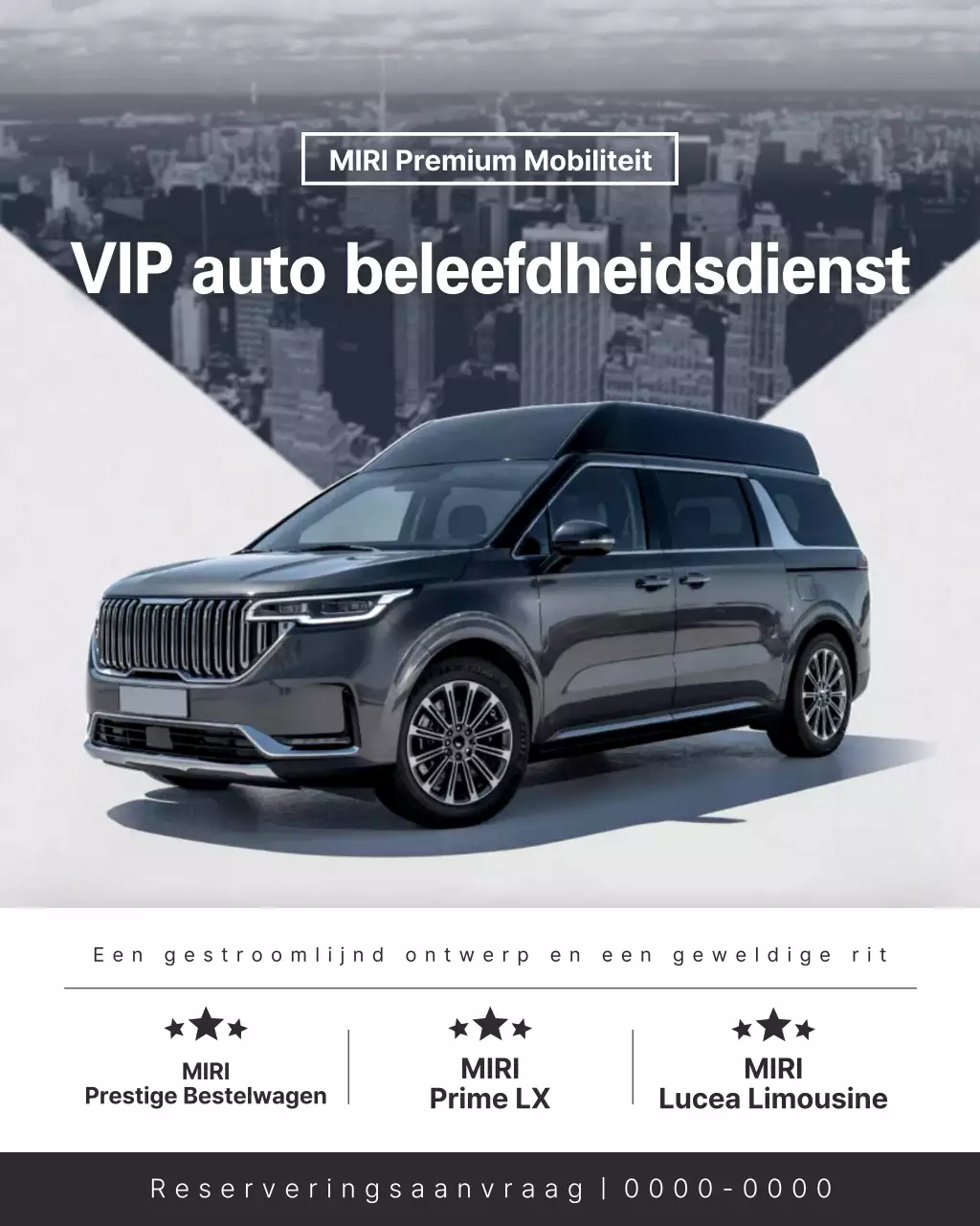 Promotie voor zwarte luxe autoservice