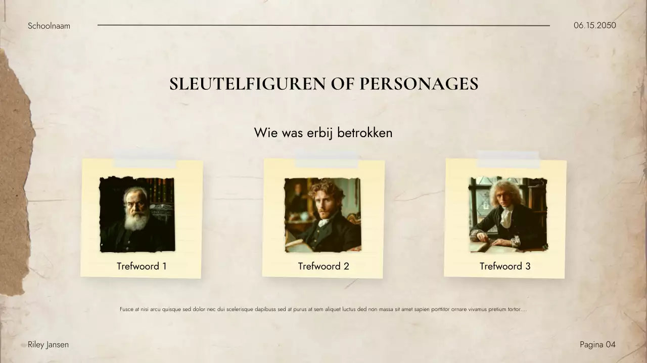 Beige Vintage Historische Literatuurgids Presentatie