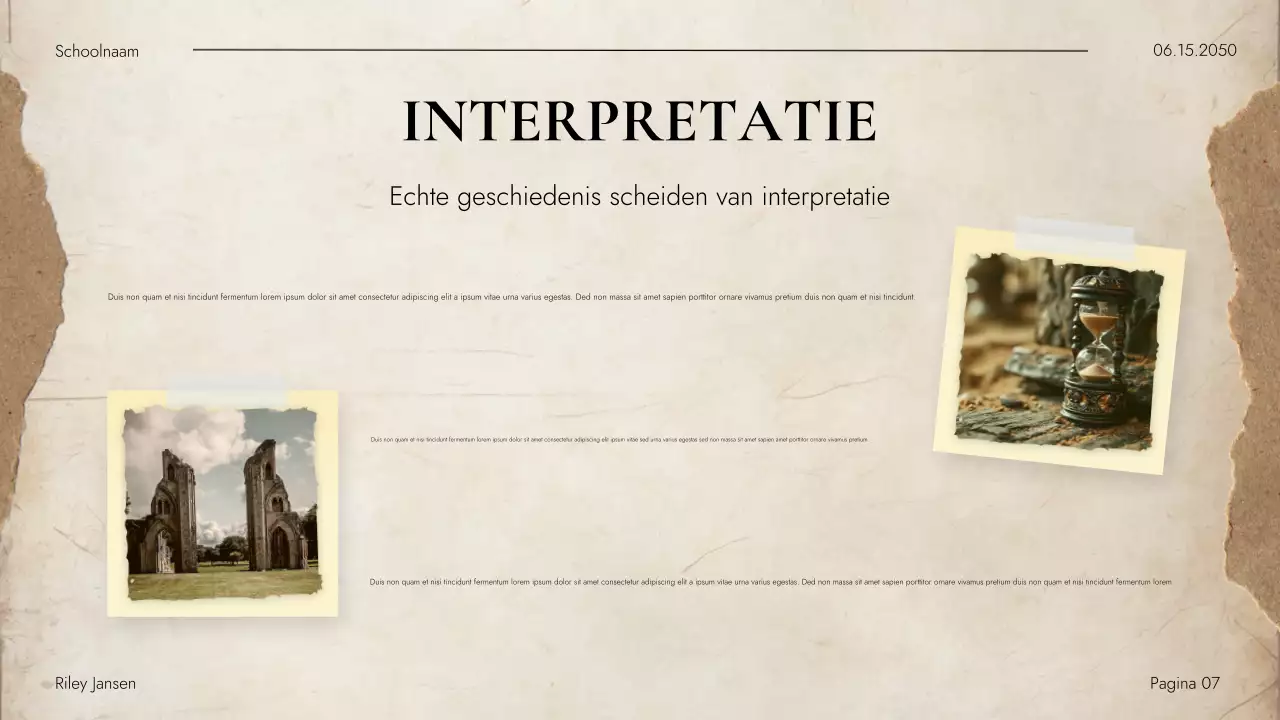 Beige Vintage Historische Literatuurgids Presentatie