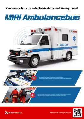 Rode moderne medische speciale voertuigadvertentie