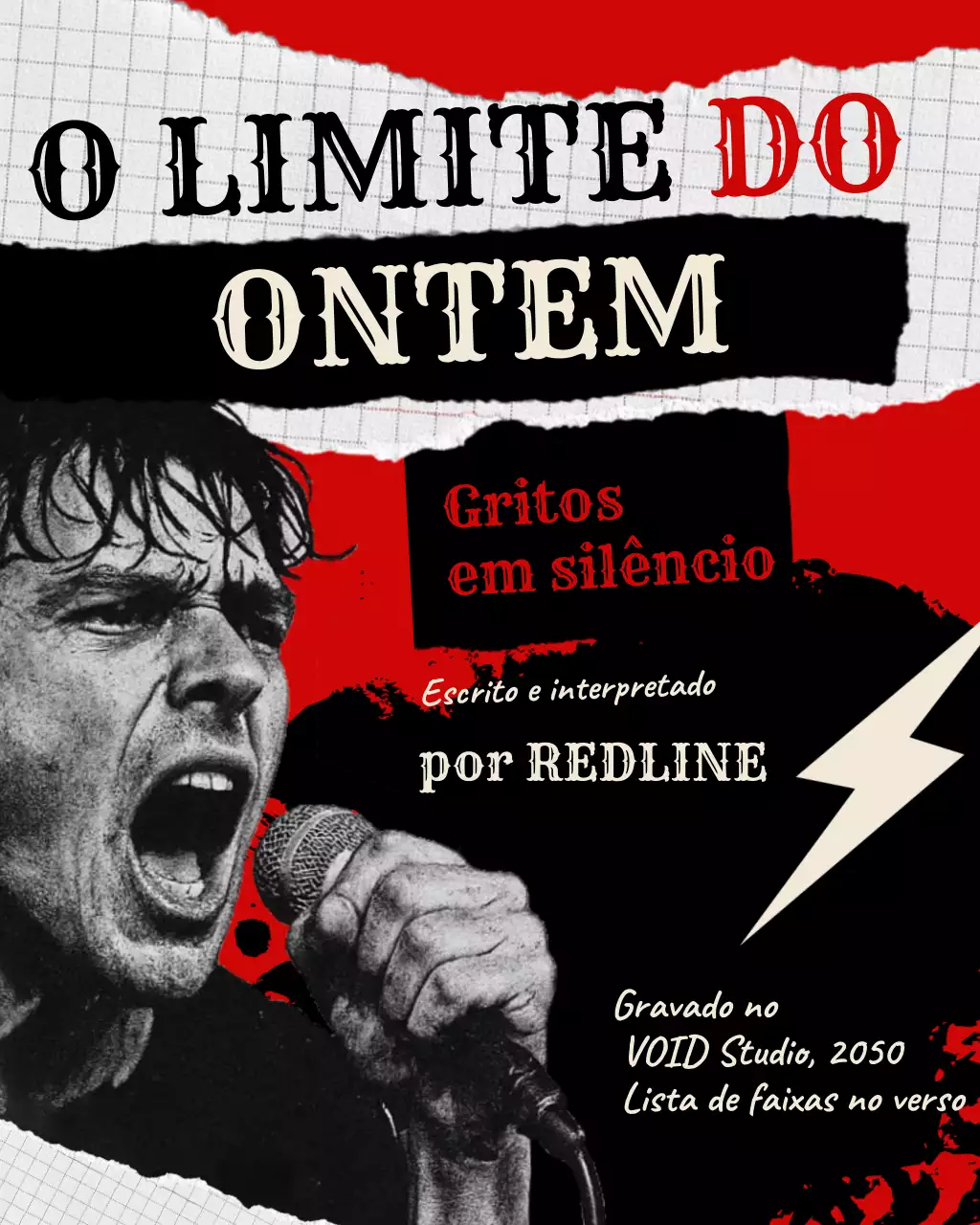 Postagem de promoção de música retrô vermelha no Instagram