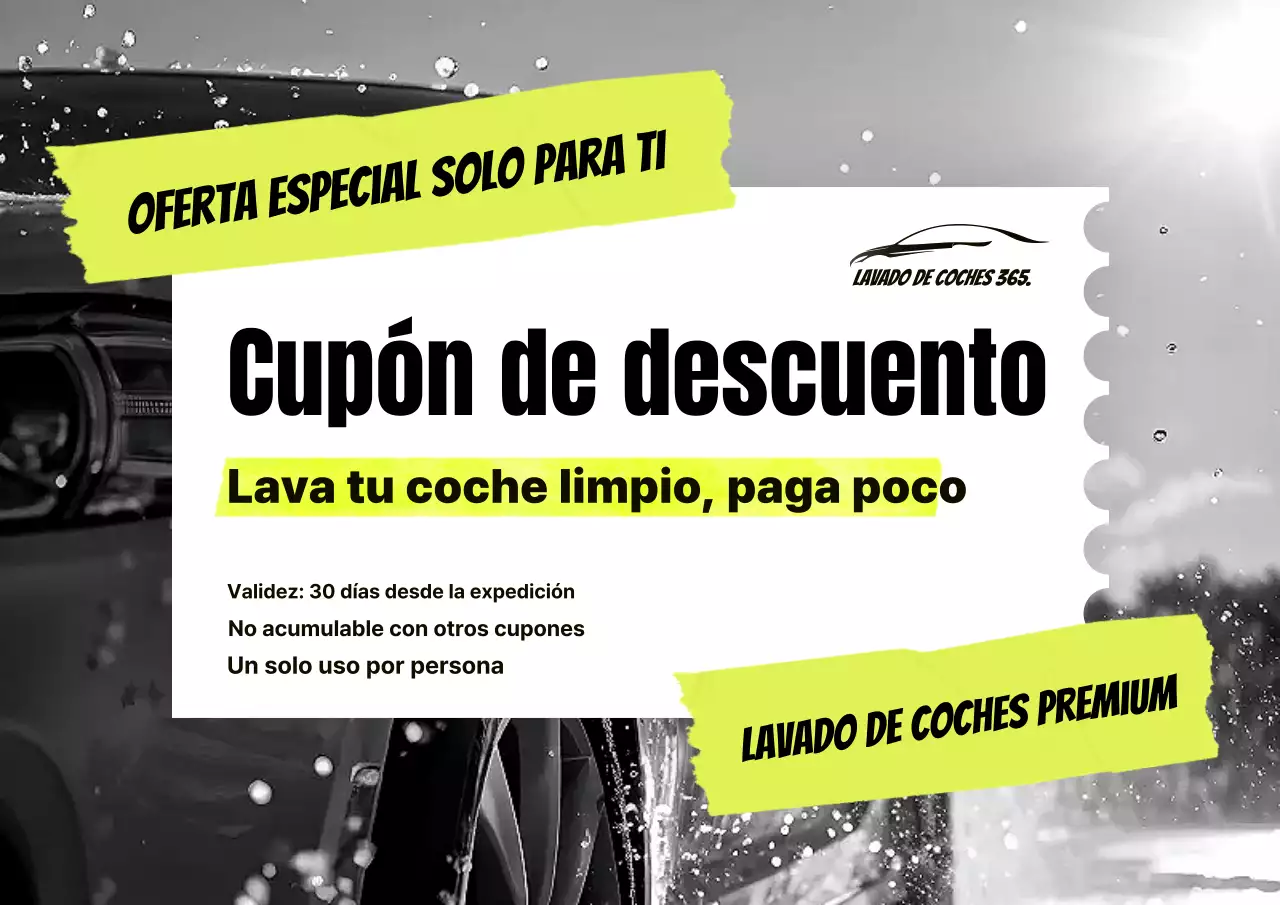 Descuento en lavado de autos moderno gris