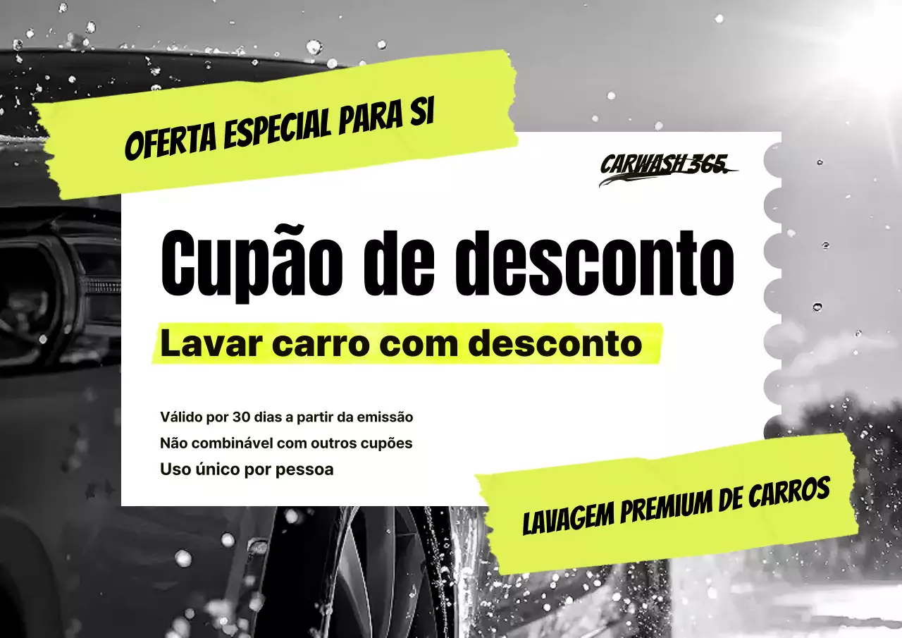 Desconto para lavagem de carros modernos em cinza