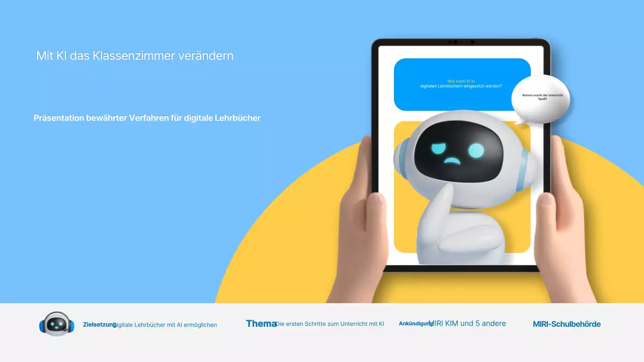 Werbeaktion für moderne Lehrmaterialien von Blue Modern