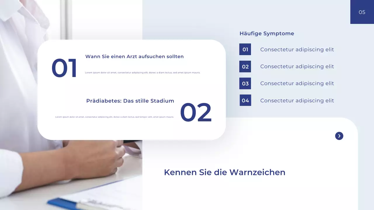 Blauer moderner Gesundheitsratgeber