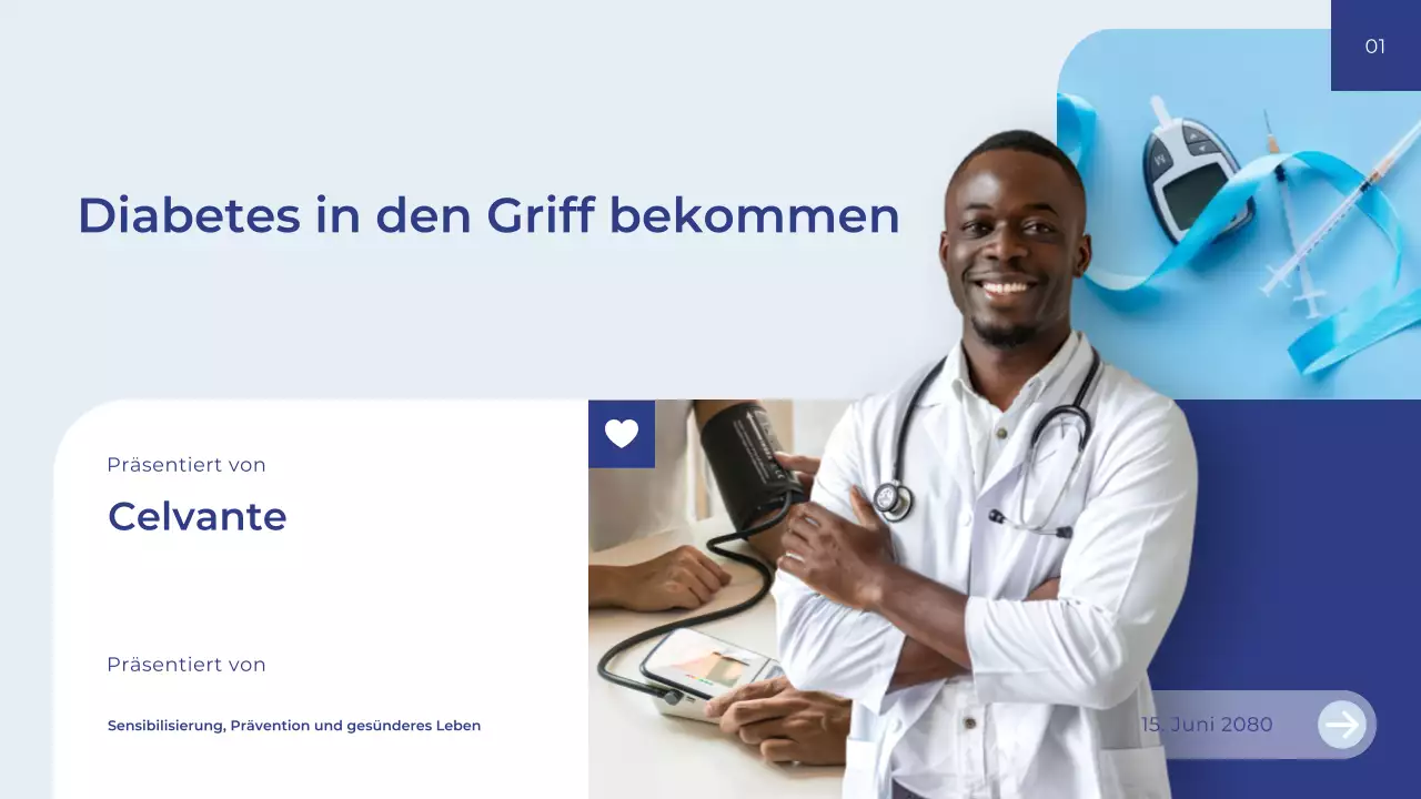 Blauer moderner Gesundheitsratgeber