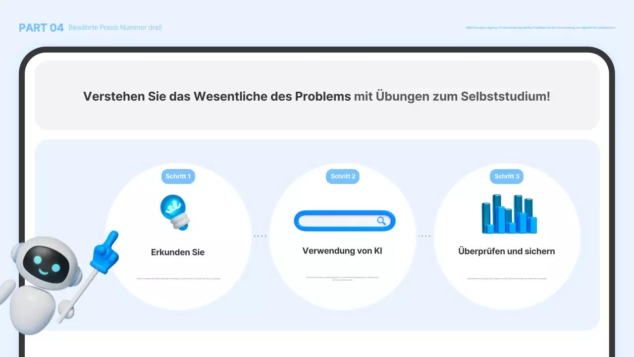 Werbeaktion für moderne Lehrmaterialien von Blue Modern